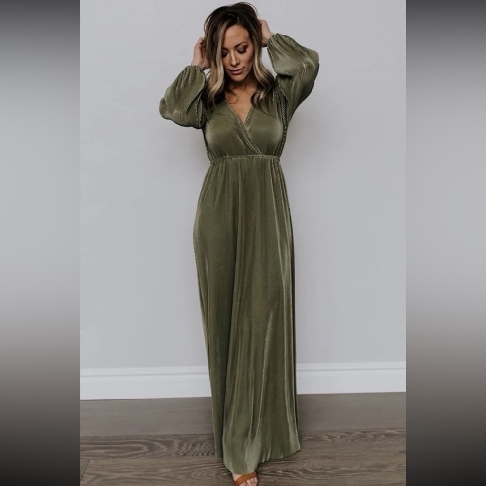 NWT Baltic Born Venus Sage Pleated Maxi Dress Size XXXLarge - Picture 2 of 12